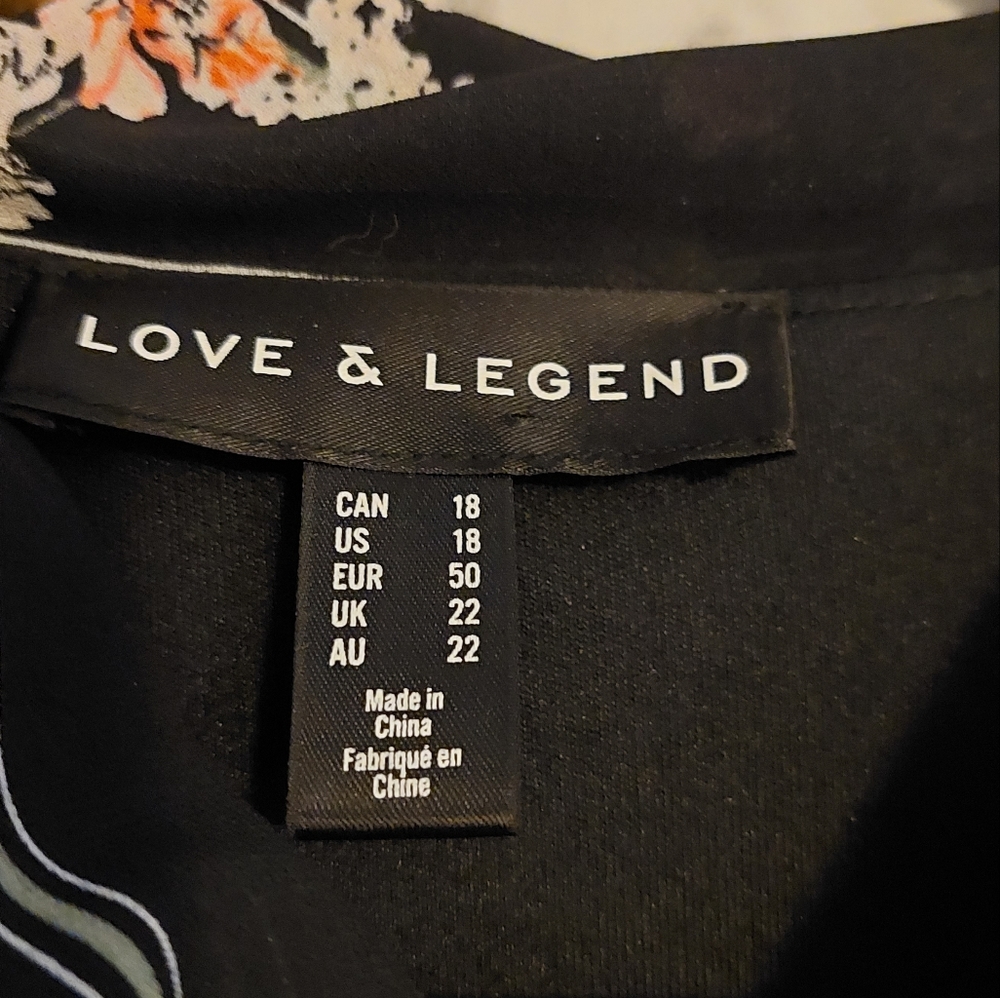 Love and Legend Asymetrical Hem Neck Tie Dress Size 18 - Picture 7 of 9